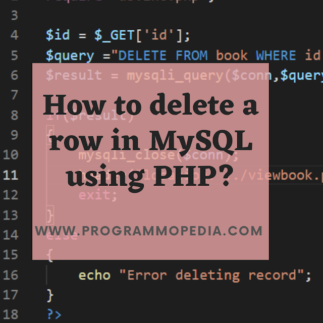Delete row using PHP and MySQL